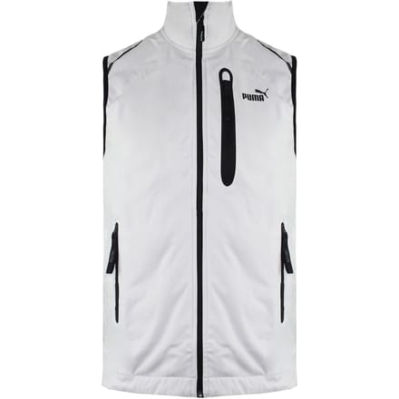 Puma Zip Up Graphic Logo Mouwloos Lichtgrijs Heren Polyester Vest 506813 GREY