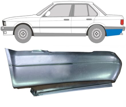 Reparatiepaneel achterspatbord voor BMW 3 E30 1982-1987 / Links