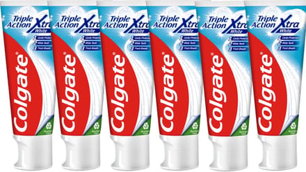 Colgate Tandpasta Triple Action Xtra White - 6 x 75 ml - Voordeelverpakking