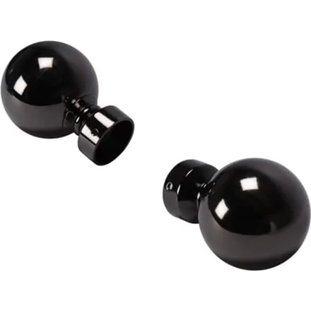 Decomode Gordijnknop Bulb Zwart Nikkel - 2 Stuks