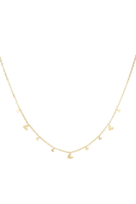 Yehwang -Ketting hartjes all over - goud
