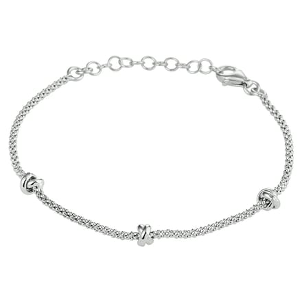 Zilver Gerhodineerde Armband knopen 4 1332245