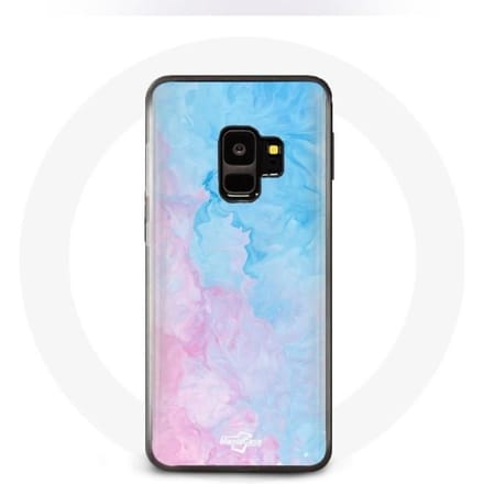 Coque pour Samsung Galaxy S9 plus Fond bleu rose