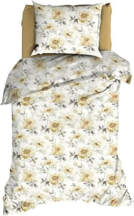 Satin d'Or Rafaella - Dekbedovertrek - Eenpersoons - 140x200/220 cm - Geel