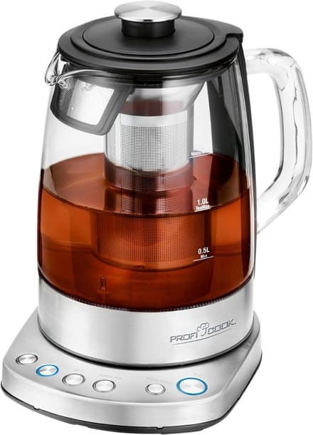 Core® Waterkoker glas - Waterkoker - Zilver- 22cm x 20cm x 26cm