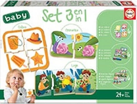 Educa educatief speelgoed baby set 3 in 1 - peuter puzzelspel.