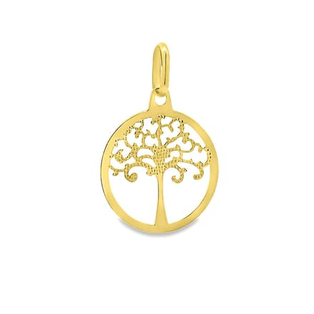 Juwelier Zwartevalk 14 karaat gouden levensboom hanger - 14.307