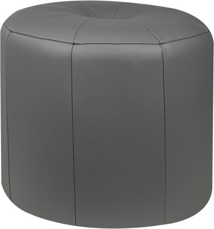 Mood poef hoog-lederlook- grijs souris-40x34x40 cm