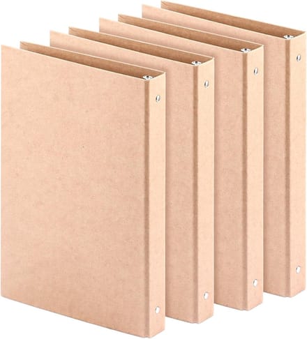 A4 Mappen Set - Dossiermappen Ringband - Documenten Organiseren - Verstevigde Behuizing - 235 x 315 mm - Kraftpapier