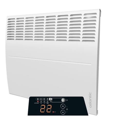 Ecoflex Atlantic convector elektrische verwarming 2500Watt 902x451mm met instelbare thermostaat