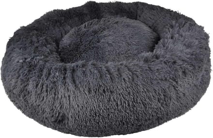 Rond vloerkussen met zachte textuur 95 x 22 cm Antraciet