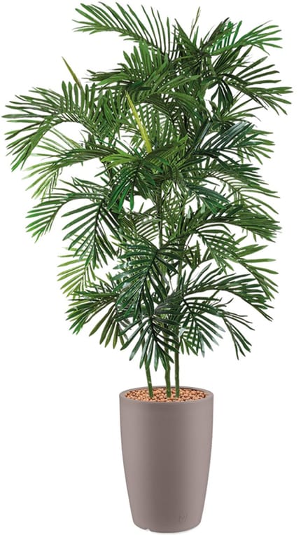 HTT - Kunstplant Areca palm in Genesis rond taupe H190 cm