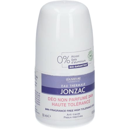 Jonzac Reactive 24h Fragrance Free High Tolerance Deo Roll-On Bio 50 Roller
