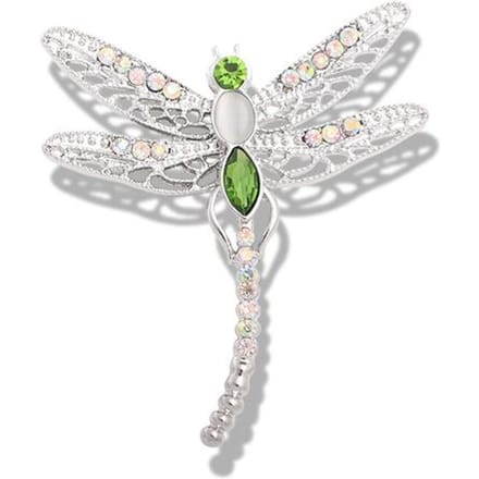 Broche Libellule Femme Broche Strass Brillants Personnalité Mode Tempérament Épingles Manteau Accessoires vert