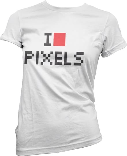 Hybris I Love Pixels Girly Tee dames-T-shirt White