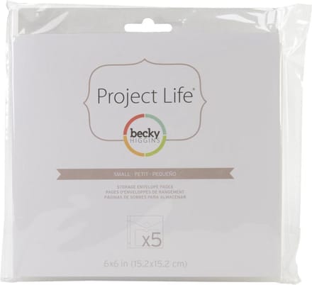 Project Life Big Envelope Pages 6"X6" 5/Pkg (380028)