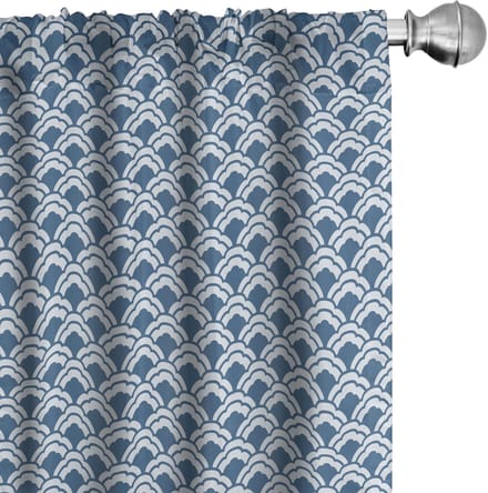 ABAKUHAUS – Blau Weiss Voorhänge – 2x75x245 cm – Mikrofaser