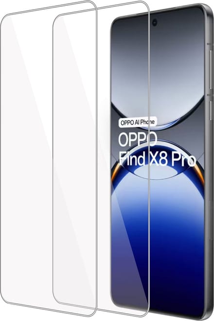 2x Geschikt voor OPPO Find X8 Pro - Screenprotector - Beschermglas - GuardCover