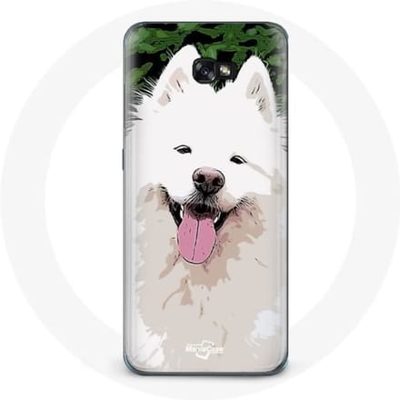 Coque - Samsung - Galaxy A8 2016 - Souple - Blanc - Samoyède blanc