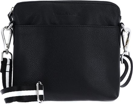 bruno banani Leren Schoudertas Crossbody Bag Black Zwart