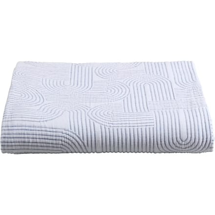 Katoenen plaid Kiko - Indigoblauw 140 x 180 cm