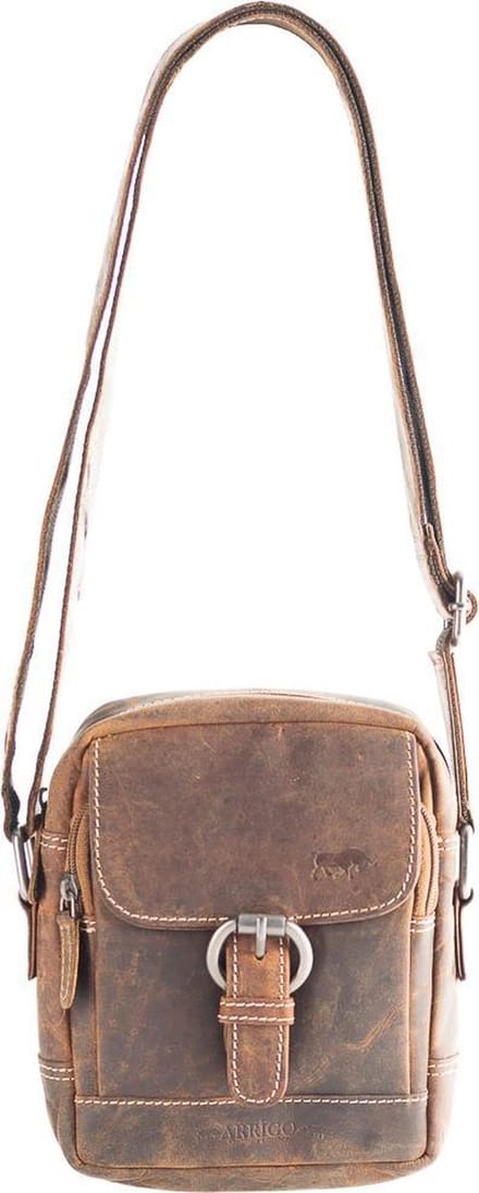 Arrigo - Crossbody Tas Dames - Schoudertas Heren - Buffelleer - Cognac