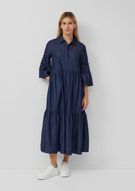 s.Oliver  Dresses Blue Denim Maat: 40 | Blousejurken Outlet | Dames | Blauw