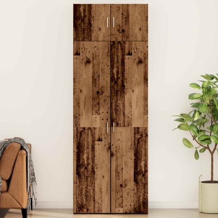 vidaXL - Opbergkast - 2 - st - Oudhout - 80 - x - 42,5 - x - 225 - cm