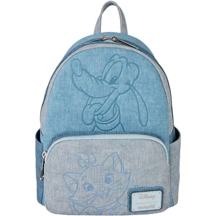 Loungefly - Disney Dogs & Cats Faux Denim Mini Backpack