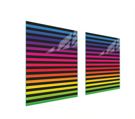 TMK ArtDeko - Glazen Beschermplaat - 85x52 cm - Gekleurd