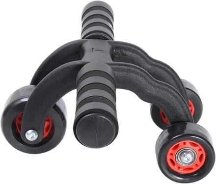 Buikspierwiel - Ab roller - Core training - Antislip handvat - 30x22x12.5 cm - Zwart