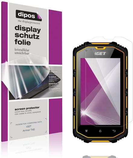 dipos – 4x Beschermfolie geschikt voor iGET Armor T40 | Krasbestendige & heldere Screenprotector Ultra-Thin