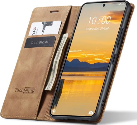 Hoesje geschikt voor Motorole Edge 60 Pro - Book Case Leer Slimline Bruin