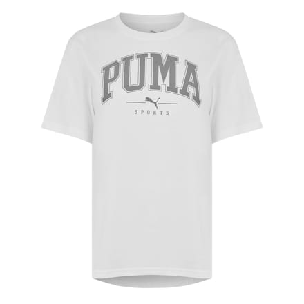 Puma T-shirt met groot logo voor dames (Poema Wit)