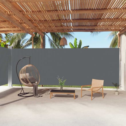 vidaXL - Windscherm - uittrekbaar - 220x1000 - cm - antracietkleurig