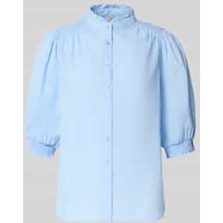 regular fit blouse met opstaande kraag model 'CALISTE'