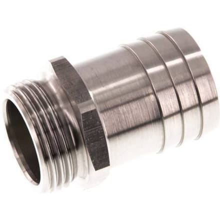 G 1'' Buitendraad x 32mm RVS Slangpilaar 40 Bar