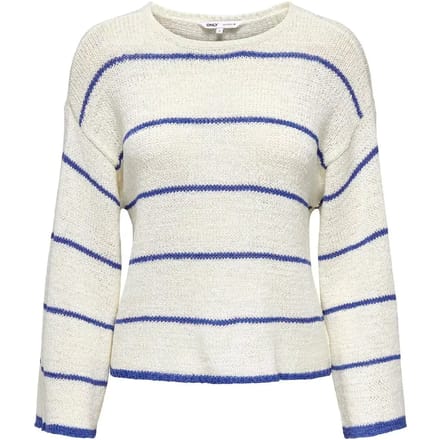 Gestreept rondhals T-shirt 7/8 vrouw Only Geena