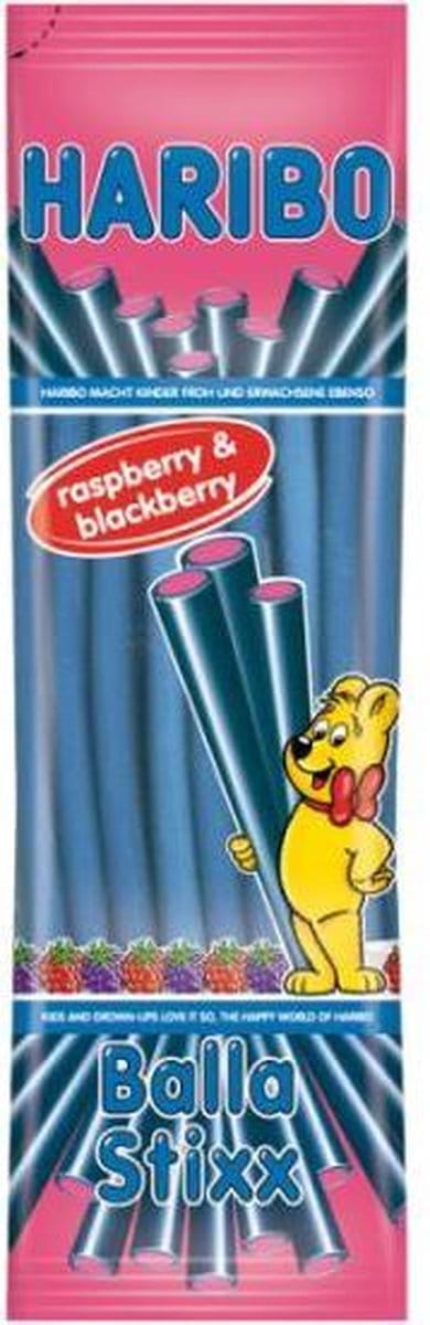 Haribo Balla Stixx Raspberry & Blackberry - Snoep - 15 x 200 gram