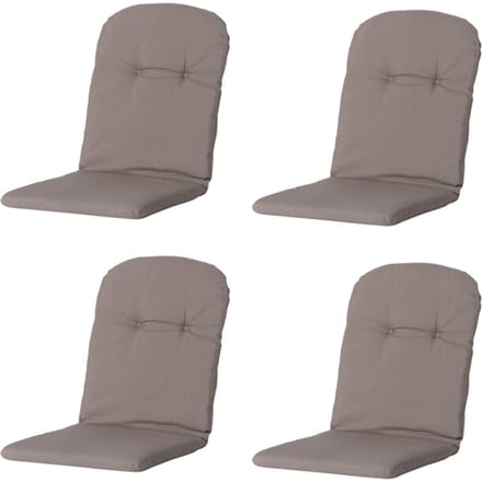 Madison - Kuipstoelkussen Hoge Rug Panama jute - Ca. 96x45 cm - Set van 4