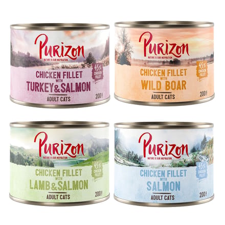 6x200g Adult Mixpakket Purizon Kattenvoer