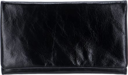 abro Leren Koppeling Avondtas Leather Athene Clutch Bag Navy Blauw