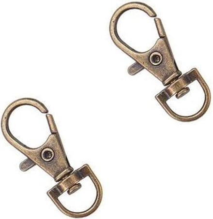 2x mini swivel karabijnhaak - BRONS - 35mm