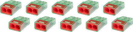 Lasklem - Primtex - 2 Polig - 0.2-2.5 mm2 - Rood - 10 Stuks