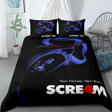 Scream Nuit d'Horreur Housse de Couette Ensemble Usa King Queen Double Full Twin Simple Taille Ensemble de Linge de Lit 150x200cm