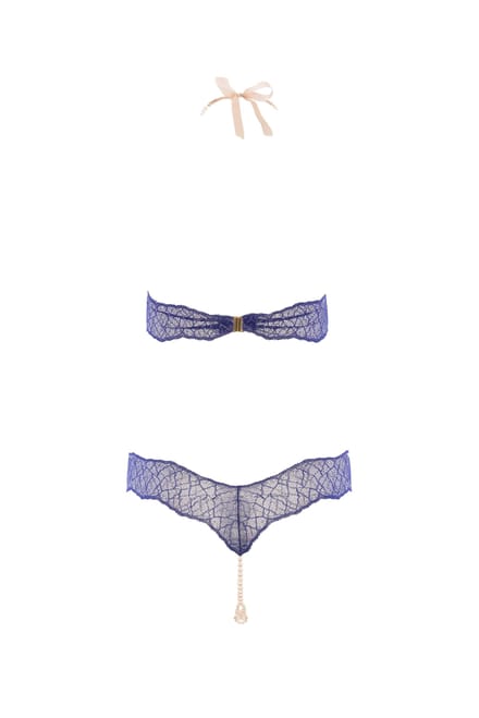 Bracli | Sydney Dubbele Body Blauw | Luxe Lingerie Body Maat Plus