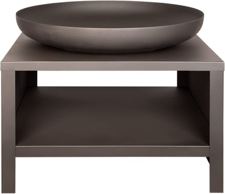Esschert Vuurschaal met Houtopslag 80 cm Zwart