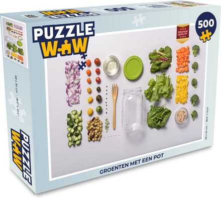 Puzzel Groenten met een pot - Legpuzzel - Puzzel 500 stukjes