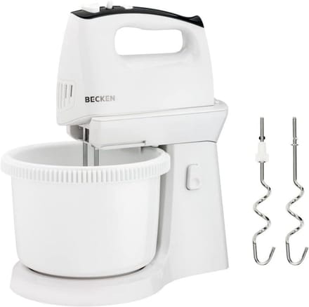 Kneedmachine met kom - Mixer keukenmachine - Bakken en mengen - Zelfroterende kom - 3.2 liter - Wit
