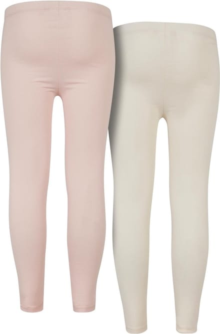 Urban Classics - Jersey 2-Pack Kinder Legging - Kids 158/164 - Wit/Roze